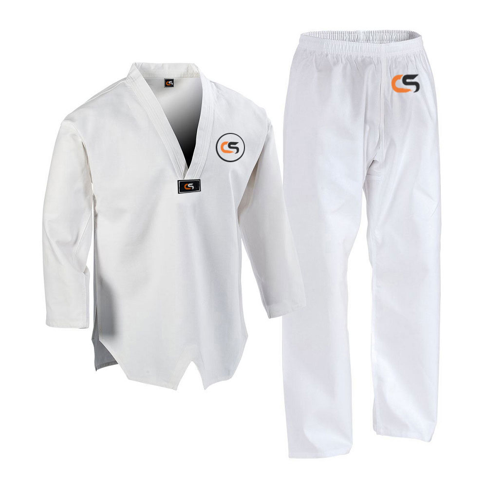 Medium Weight Traditional White Taekwondo Uniforms & Gis